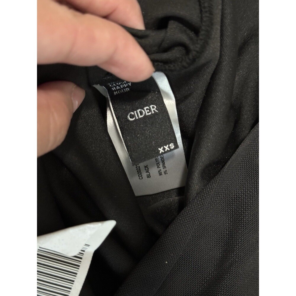 Cider Together For(never) Cropped Mesh Scarf Black Top XXS - Picture 3 of 4